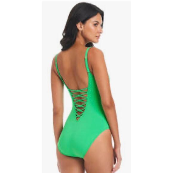 Bleu Rod Beattie Parakeet Let’s Get Knotty One Piece Swim Suit 14 NWT - Picture 2 of 2